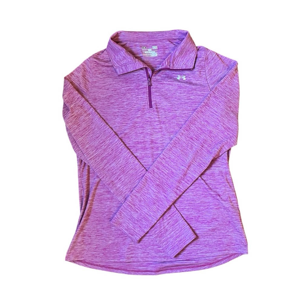 Under Armour Pink/Purple Dry Fit Loose Quarter Zip | Size Large